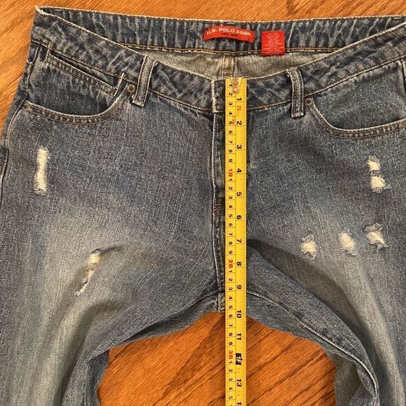 U. S. Polo association size 13/14 jeans, distressed, bellbottom - Picture 6 of 12